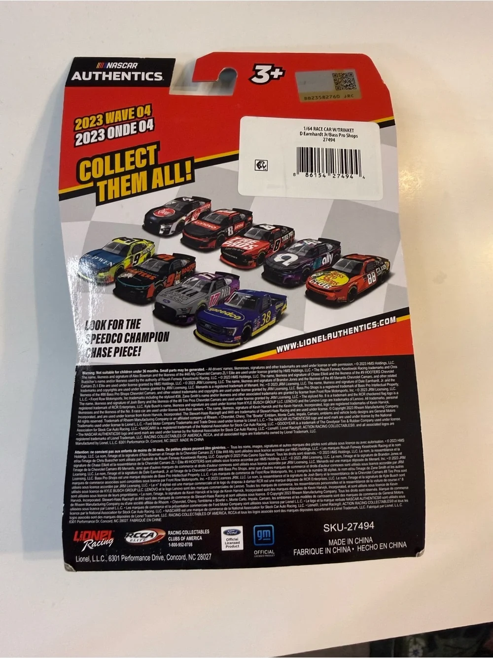 Dale Earnhardt Jr. #88 Bass Pro Toy Car - Orange/Black